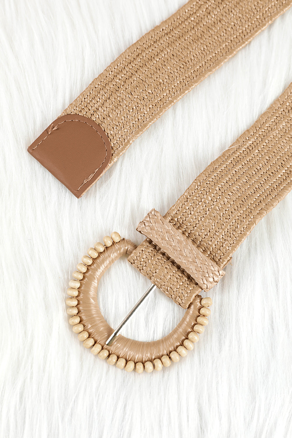 Camel Braided Leather Decor Belt 8bb7be444e094727