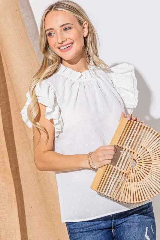 And The Why Polka Dot Textured Double Layered Ruffles Blouse 8bc6aa75988a40f4b201335ef2b49f6f-Max-Origin