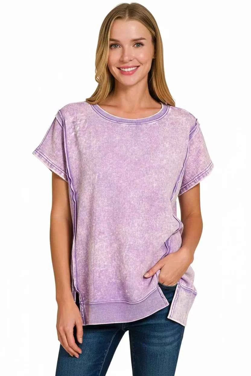 Zenana French Terry Acid Washed Hi-low Top 8bd68b75-ed90-4a28-abc2-692cf013674f-Max-Origin