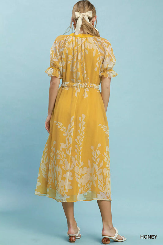 Floral Print Tie Waist Midi Dress with Side Pockets 8c00c6b5-4292-43aa-9b9e-f176ef1b4550-Max-Origin