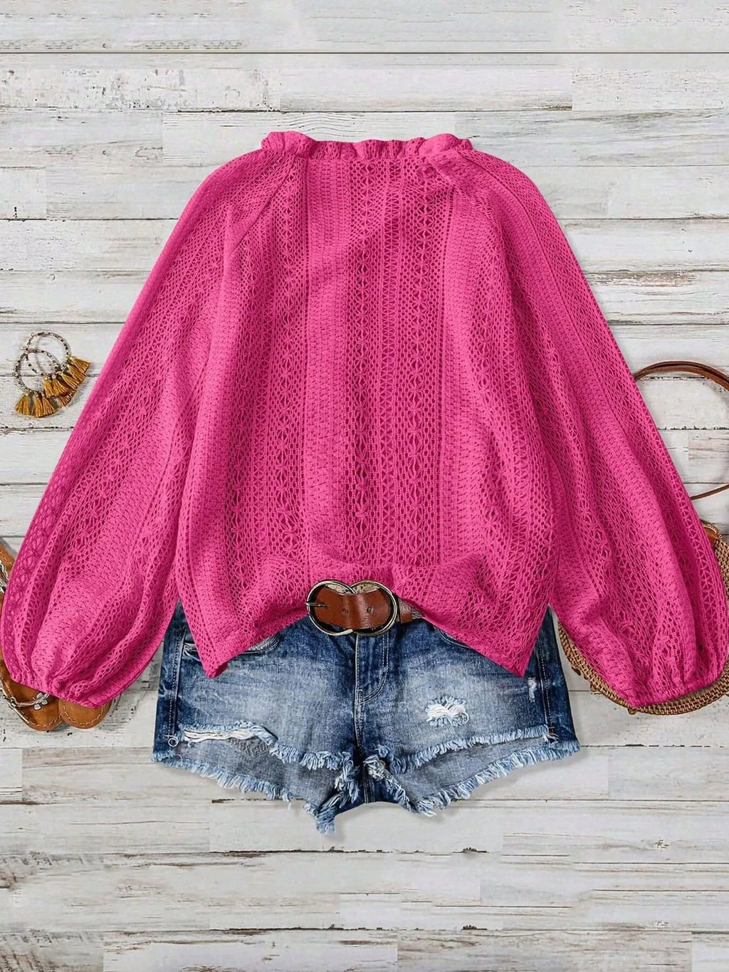 Crochet Notched Button-Front Shirt 8c01fdcc2a15472d8f97389e8560ed4d-Max-Origin