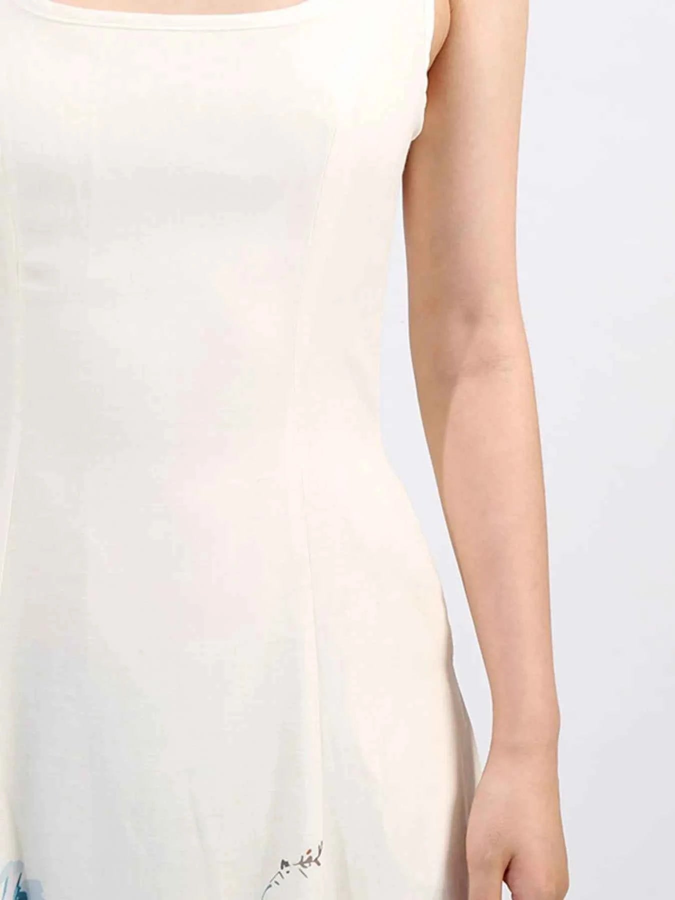 Cutout Back Printed Square Neck Dress 8c0a027a-f542-4e12-9b1d-37b0c58e17be-Max-Origin