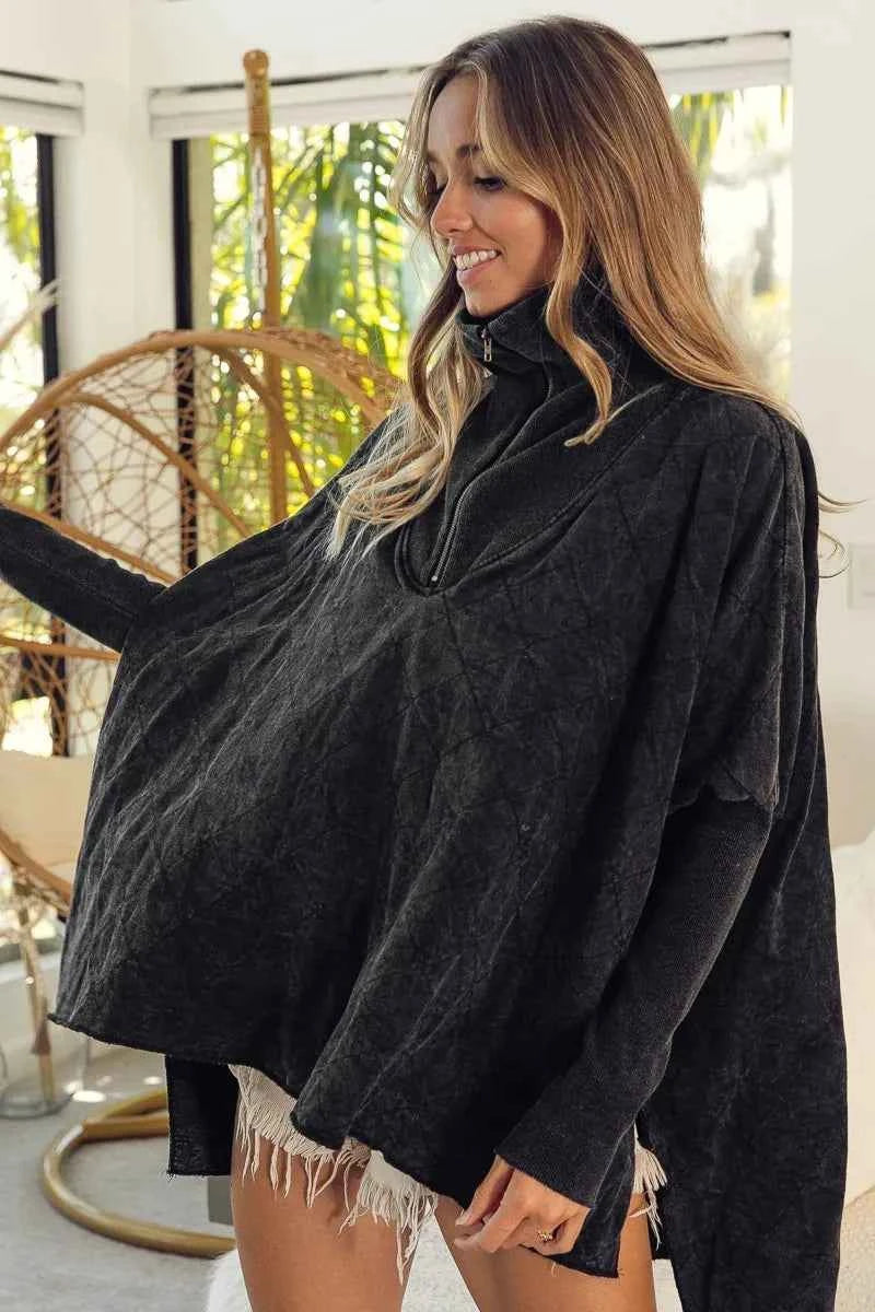 BiBi Vintage Washed Quilted Half Zip Top 8c12f8276dbc4c6383eb08ab274ccf5b-Max-Origin