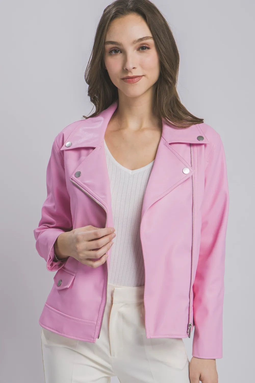 Love Tree Collared Neck Zip Up Jacket 8c1f3027-0392-4fe3-a5f2-581c80d3815d-Max