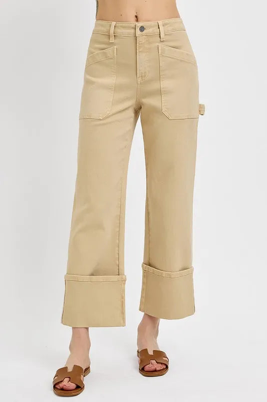 RISEN Full Size High Rise Wide Straight Cuffed Patch Jeans Plus Size 8c4224c3-aea1-43c1-a937-86ae765121ad-Max