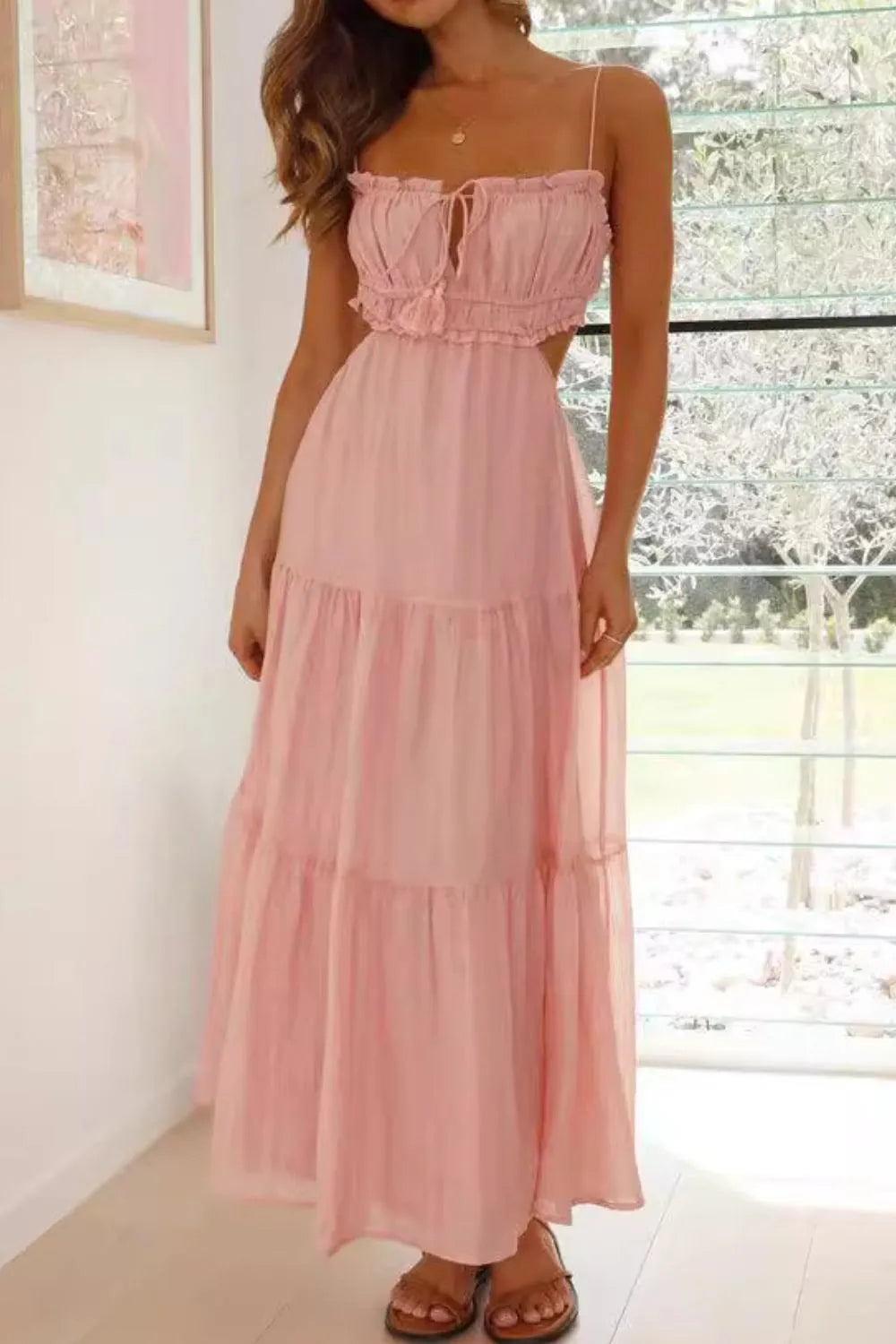 Cutout Square Neck Midi Cami Dress 8c58446a-66c7-4ad6-ae46-af801fffc115-Max-Origin