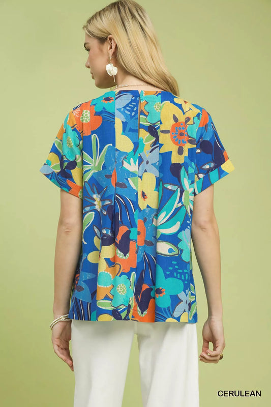 Abstract Floral Pleated Blouse 8c6759ef-bf66-4d91-baa2-7165922b27a8-Max-Origin