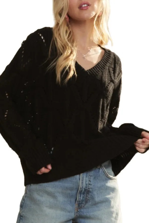 ADORA Loose Fit V Neck Knit Top 8c68b40a1a544a0da0d5d5cc735b6a3c-Max-Origin