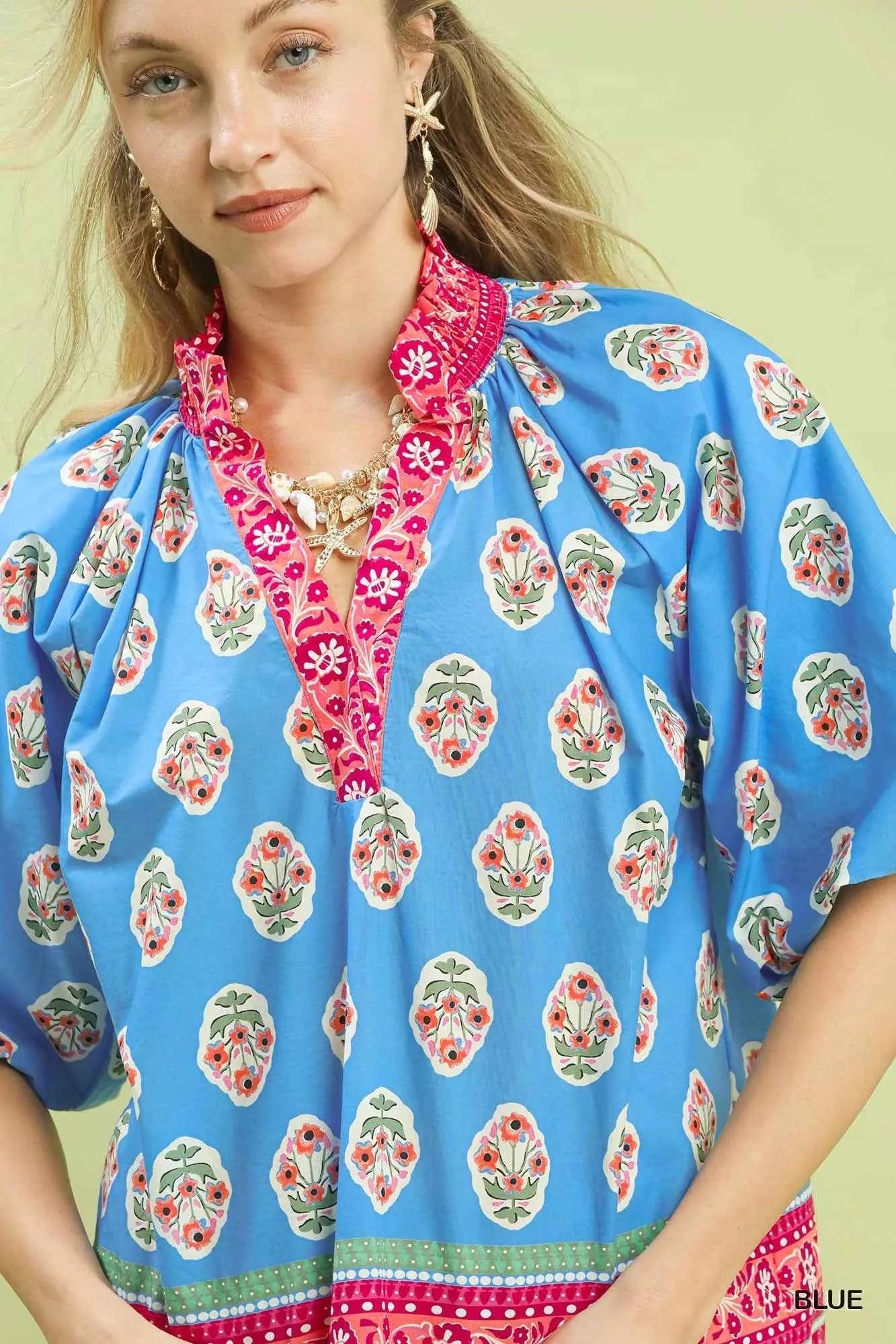 Boho Border Print Peasant Top 8c6d19f9-20cc-445b-9144-d2677ac19dd5-Max-Origin