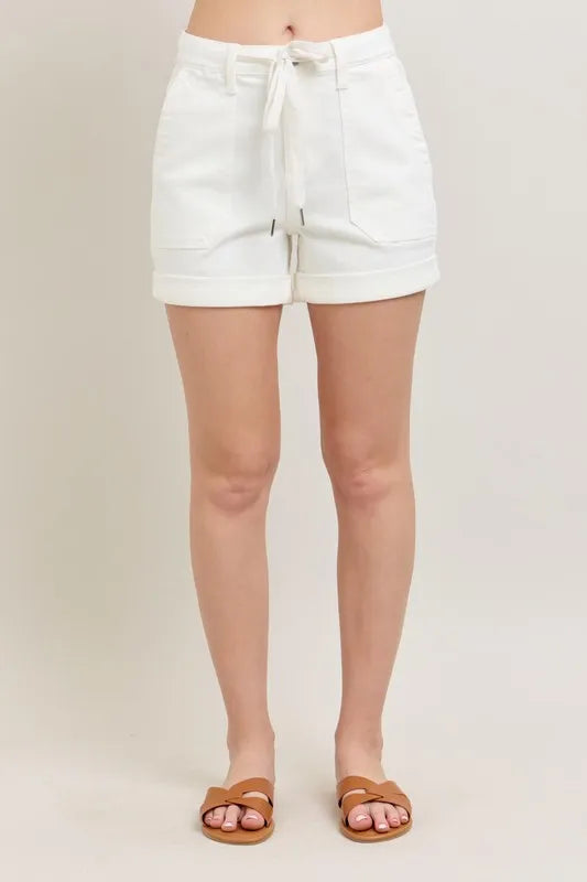 Judy Blue Full Size High Waist Cuff Denim Shorts Plus Size 8c7df77db25247bcb71f51f1766494fc-Max-Origin