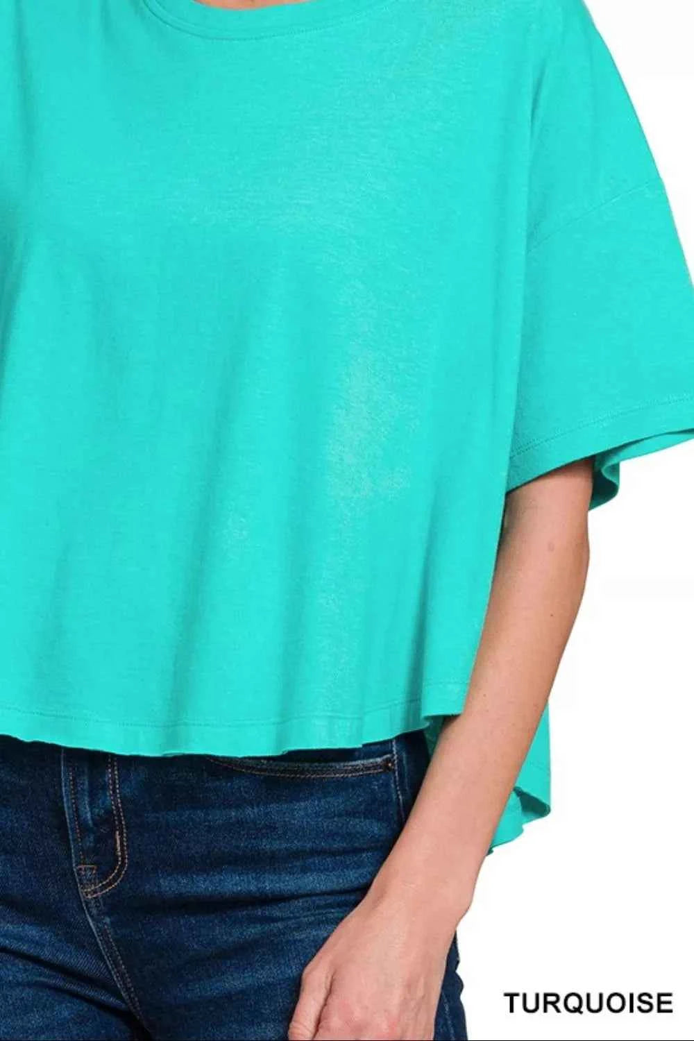 Zenana Cotton Round Neck Short Sleeve T-Shirt 8c8d9a7d-8484-4066-bc50-7ece6c49b106-Max-Origin