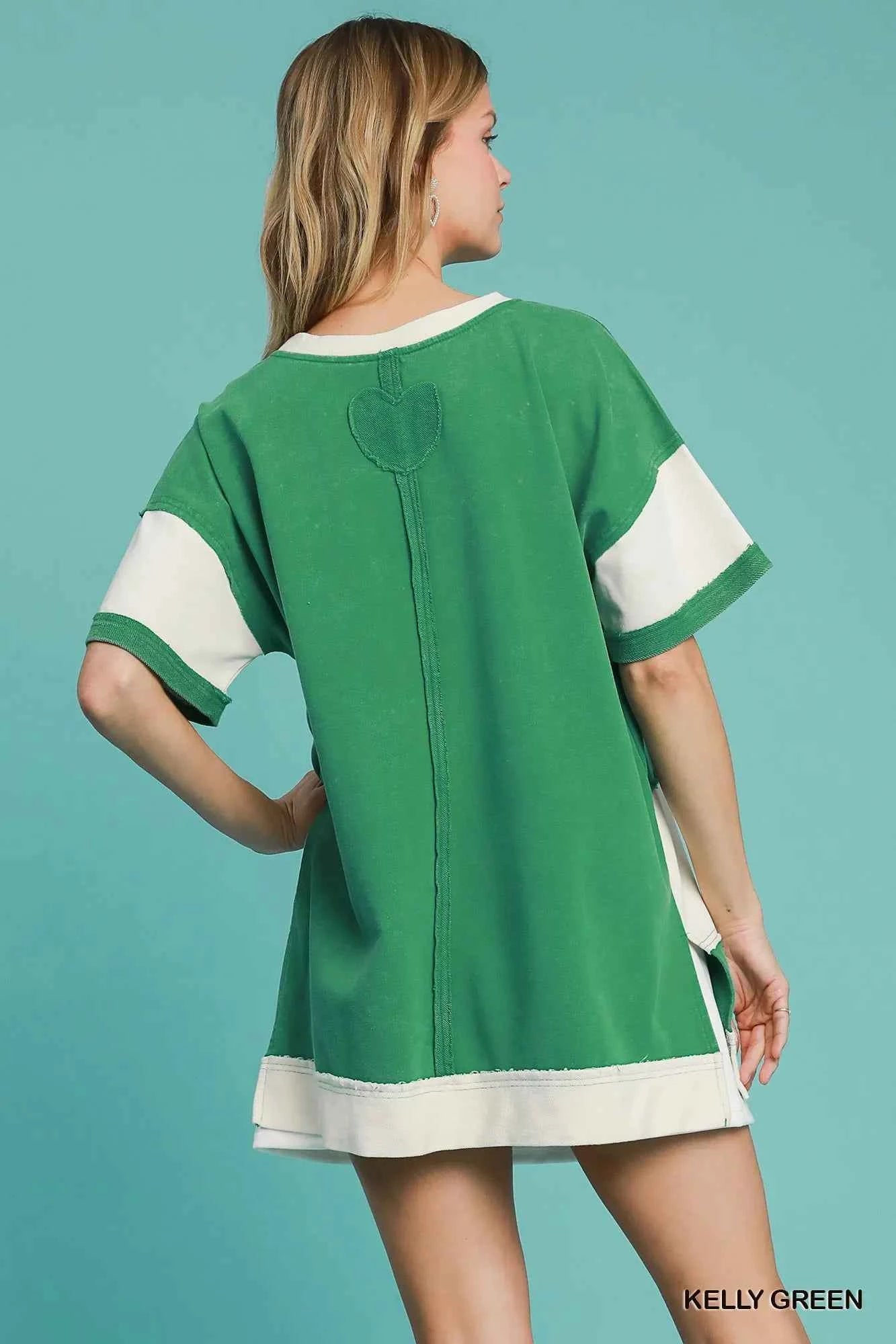 Umgee Mineral Wash ColorBlock Tunic Dress 8c9475e2-6825-4f08-af3a-43f53078dacf-Max-Origin