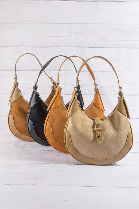 Fame Leather Accent Suede Crescent Shoulder Bag 8cb06afd-f62e-4ea8-b797-0f7a55dd487f-Max-Origin
