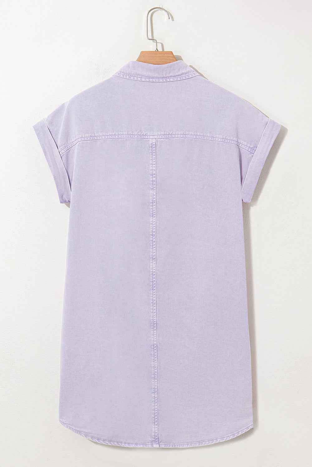 Orchid Petal Double Chest Pocket Denim Shirt Dress 8cb172a8a01c2137