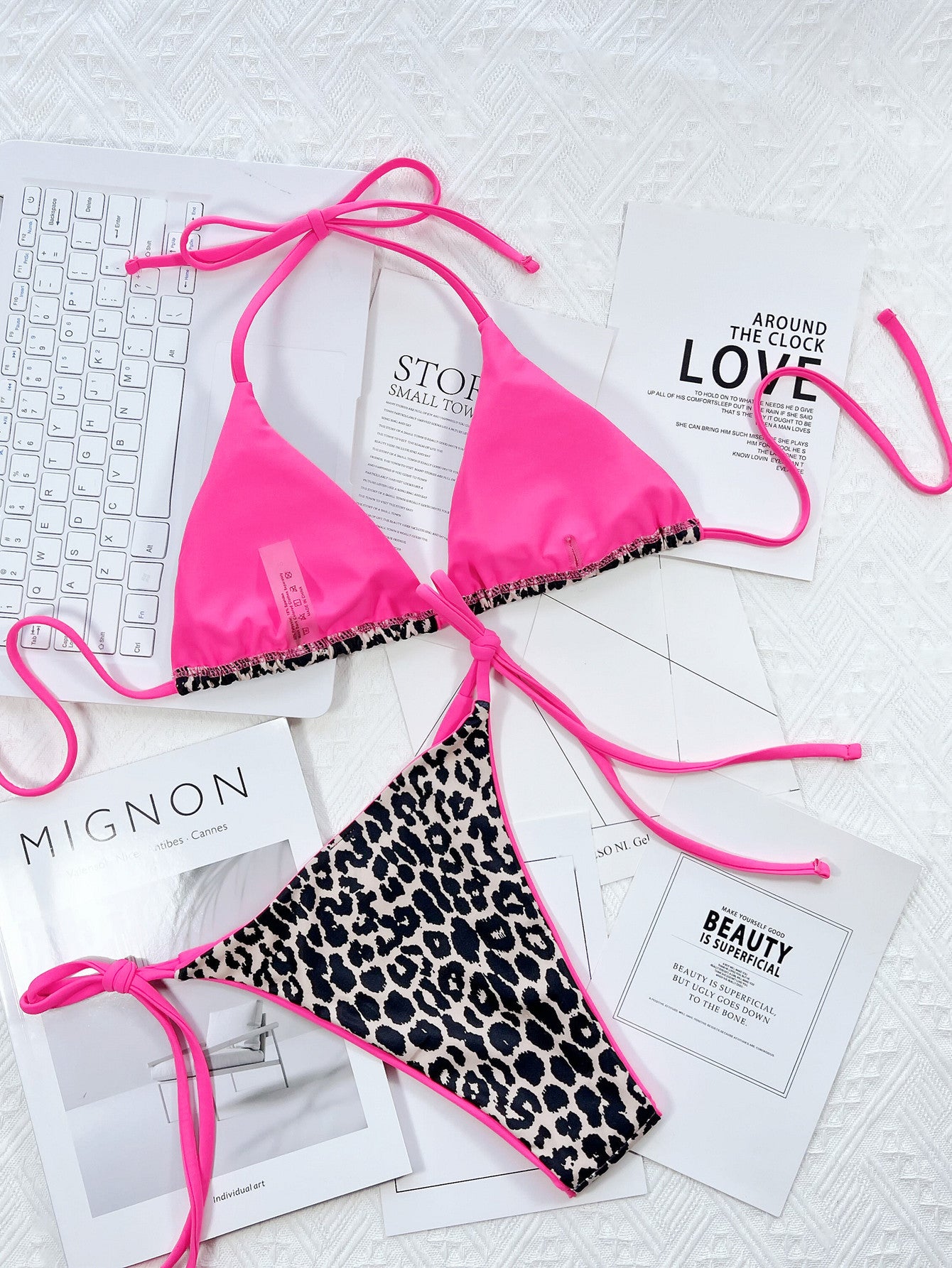 Leopard Print Halter Neck Tie Side Bikini Set 8cc2d0ddc581443594ab7a30539fa5f2-Max