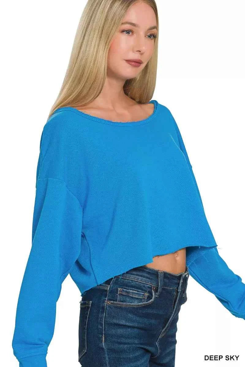 Zenana French Terry Boatneck Crop Top 8cd11b5553724e5f975a1e15d50c2cdd-Max-Origin