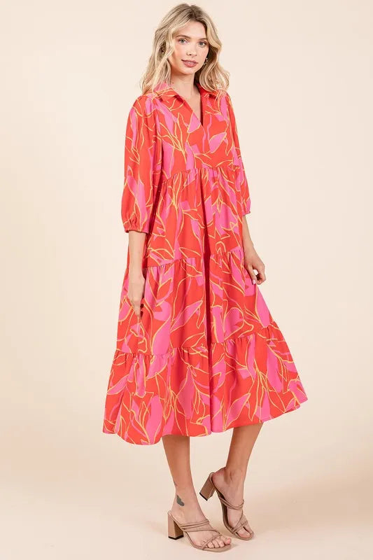 Mittoshop Tiered Printed Collared Neck Midi Dress 8cd63b5c-fe18-4646-b712-71cb00c39687-Max