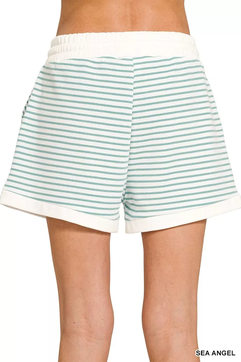 Zenana Stripe Contrast Trim Top & Shorts Set 8ced5c642ac7407b82b31c45ee69656b-Max-Origin