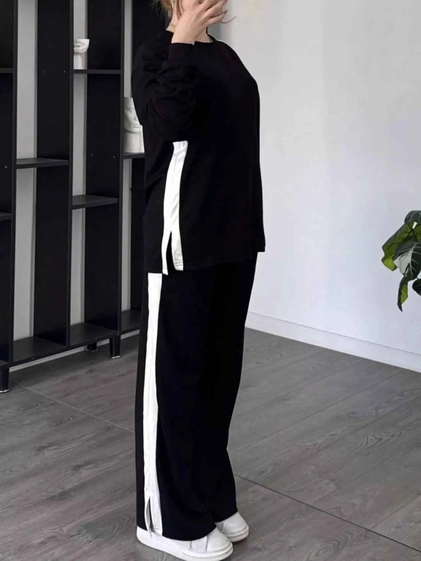 Full Size Contrast Round Neck Top and Pants Set Plus Size 8d18c558-fbdd-4470-8a37-33a068e9b713-Max-Origin