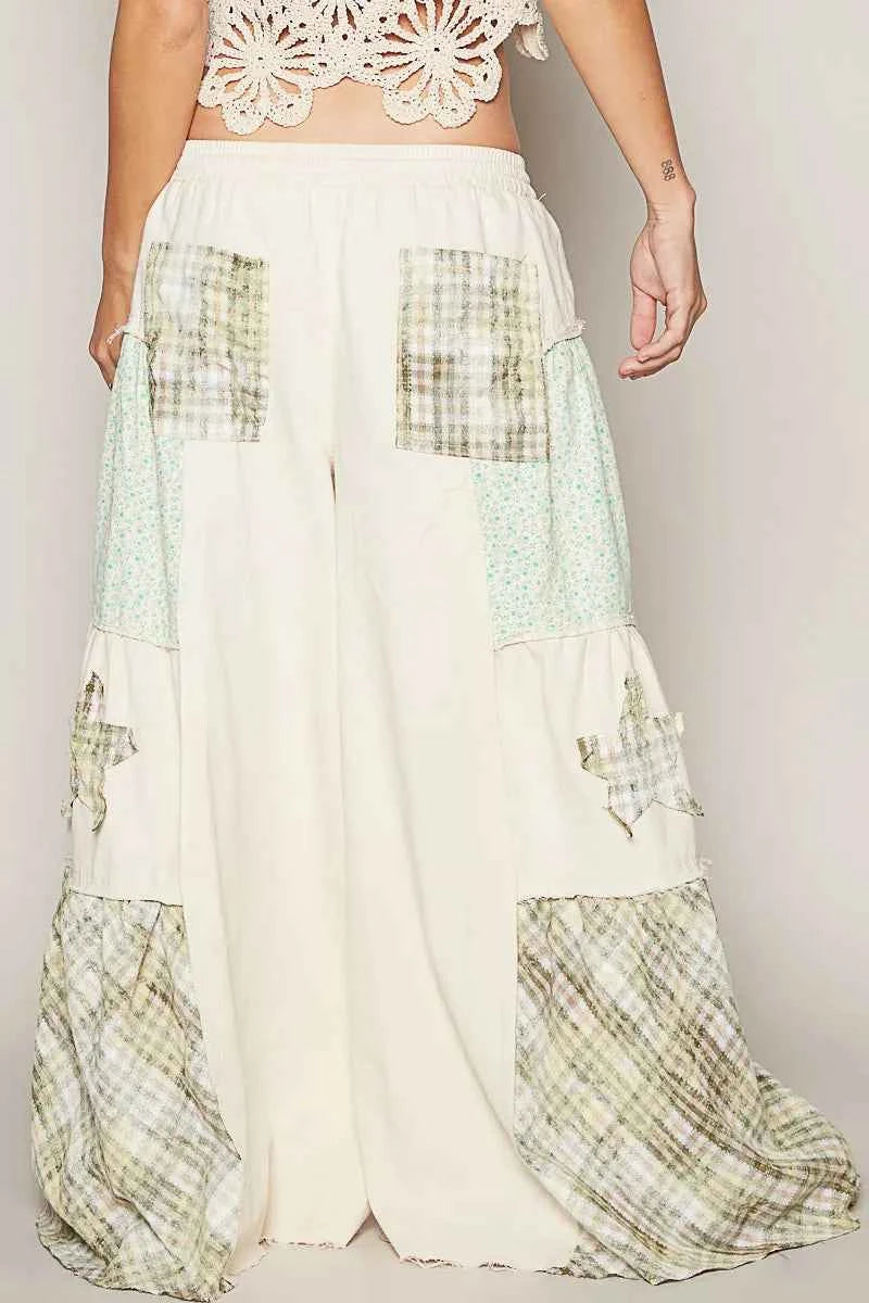 POL Drawstring Star Patch Contrast Wide Leg Pants 8d32efff-e554-4778-a9fa-e3936d9bf782-Max-Origin
