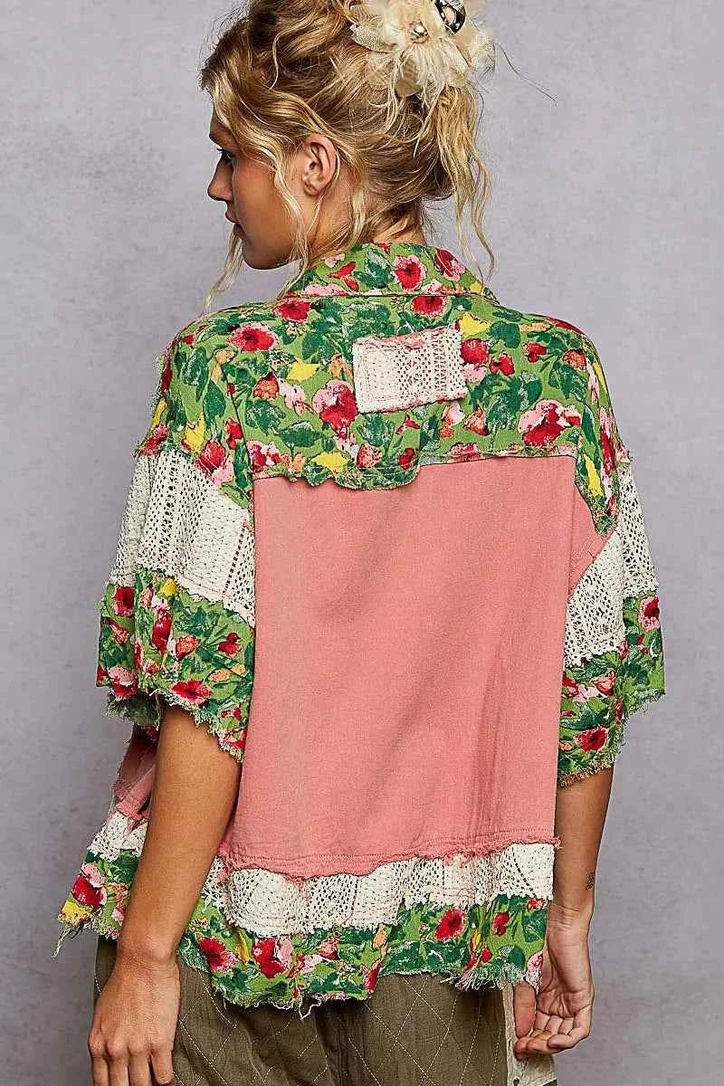 POL Lace Patch Floral Half Sleeve Shacket 8d3b72a3-b554-49ca-975c-c837c24c1c30-Max-Origin