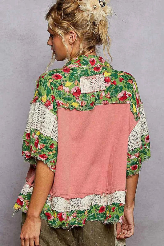 Lace Patch Floral Half Sleeve Shacket 8d3b72a3-b554-49ca-975c-c837c24c1c30-Max-Origin