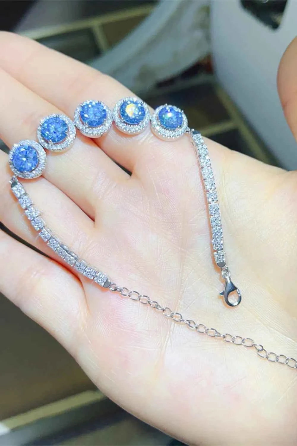 5 Carat Moissanite 925 Sterling Silver Bracelet 8d7713b5-892d-4752-ba59-63302cc96981-Max