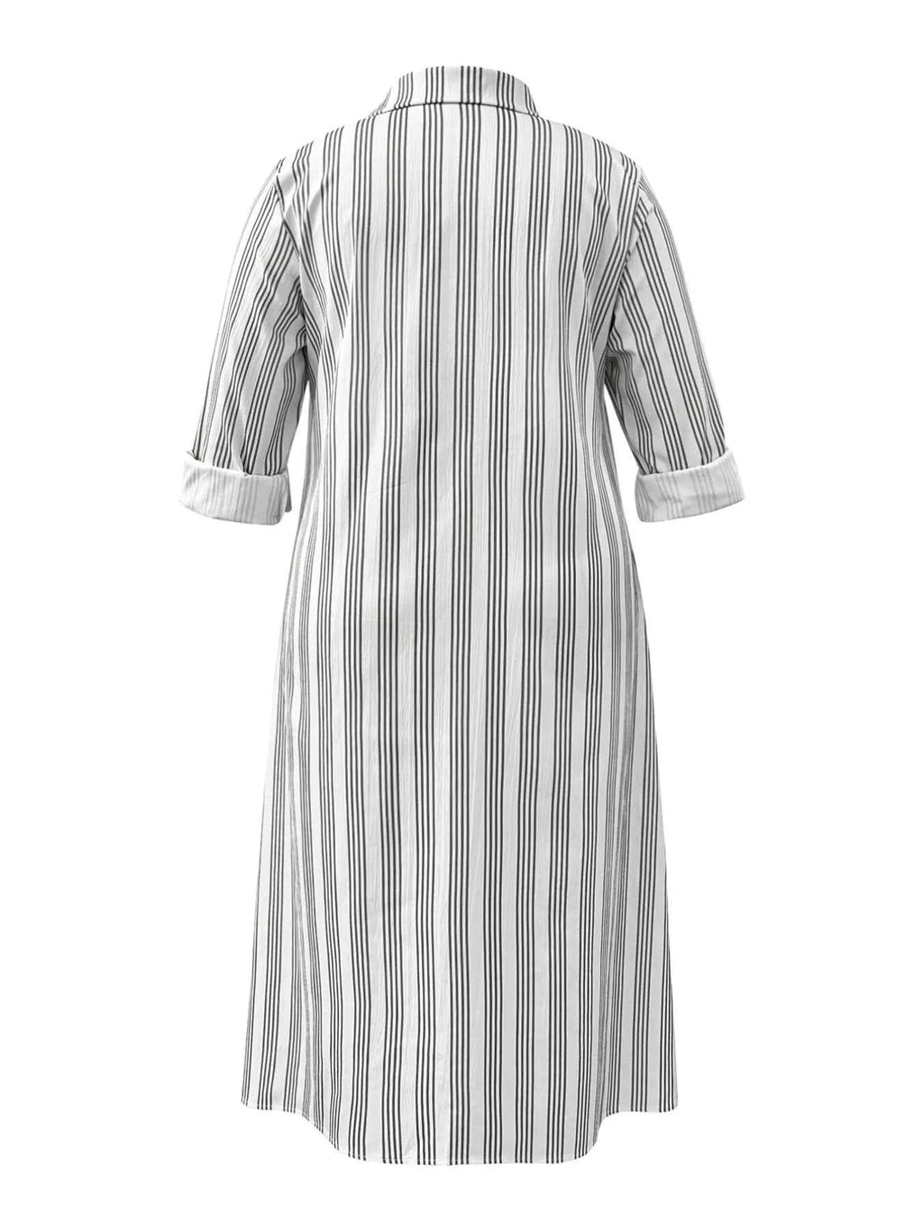Plus Size Striped Button Front Midi Dress 8d8417f1-31ad-4ff0-813e-657b532bcd37-Max-Origin