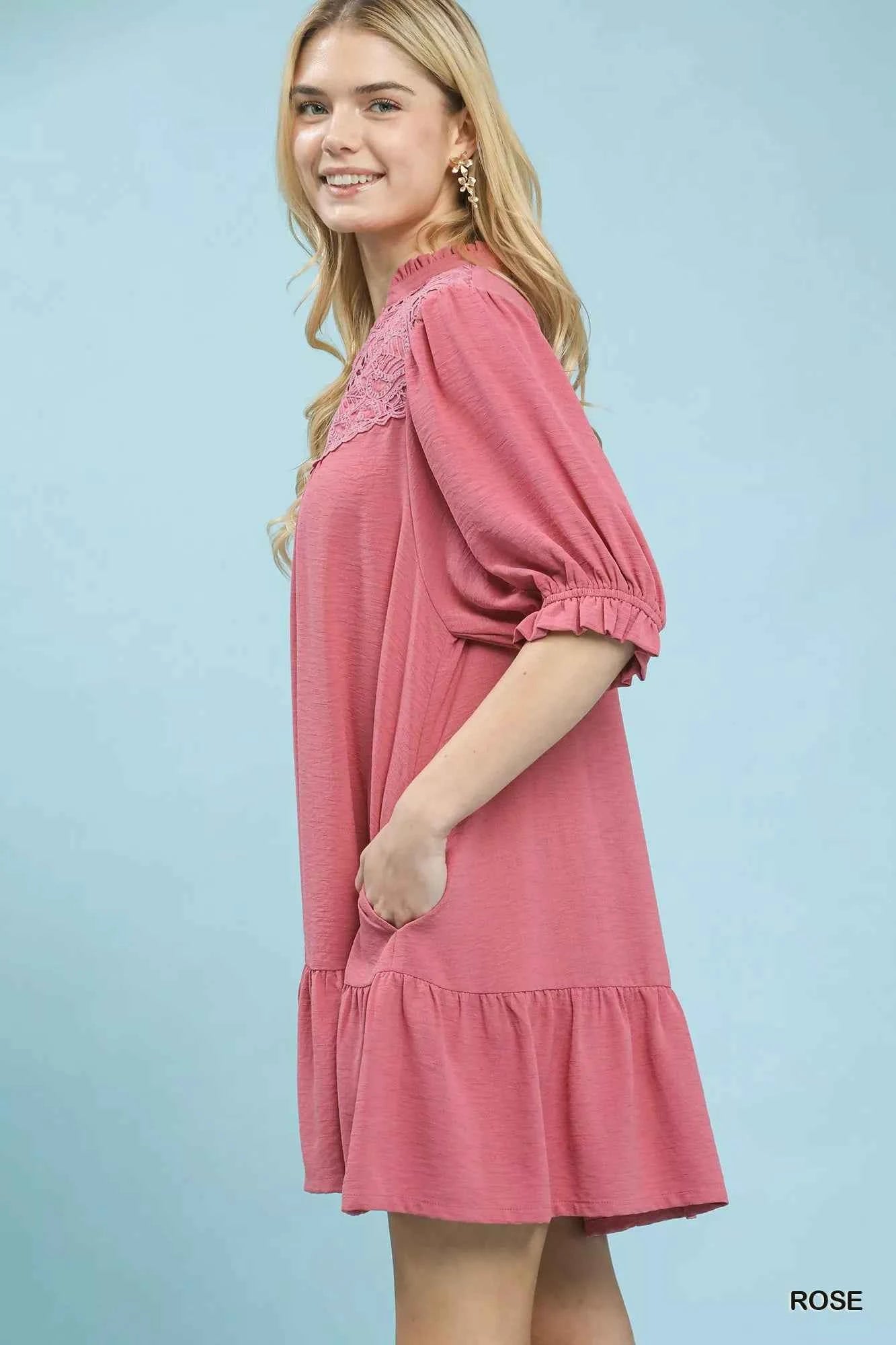 Umgee Lace Yoke Tiered Mini Dress 8da6e89f-a010-4524-b452-7aed84506c03-Max-Origin