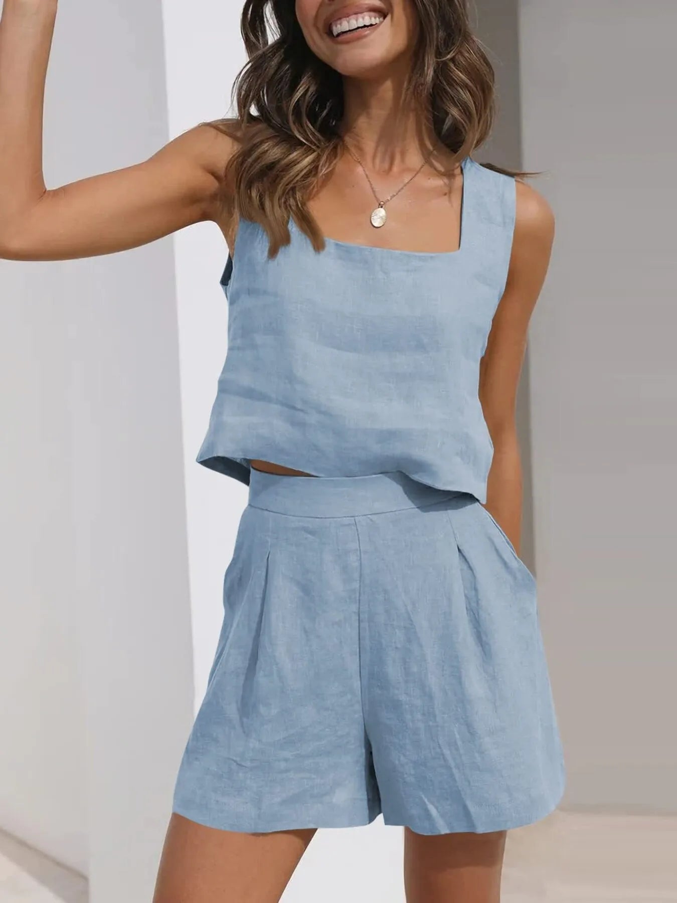 Square Neck Tank and Shorts Set 8dab89a757ed4b67a323b2f6c930ea00-Max-Origin