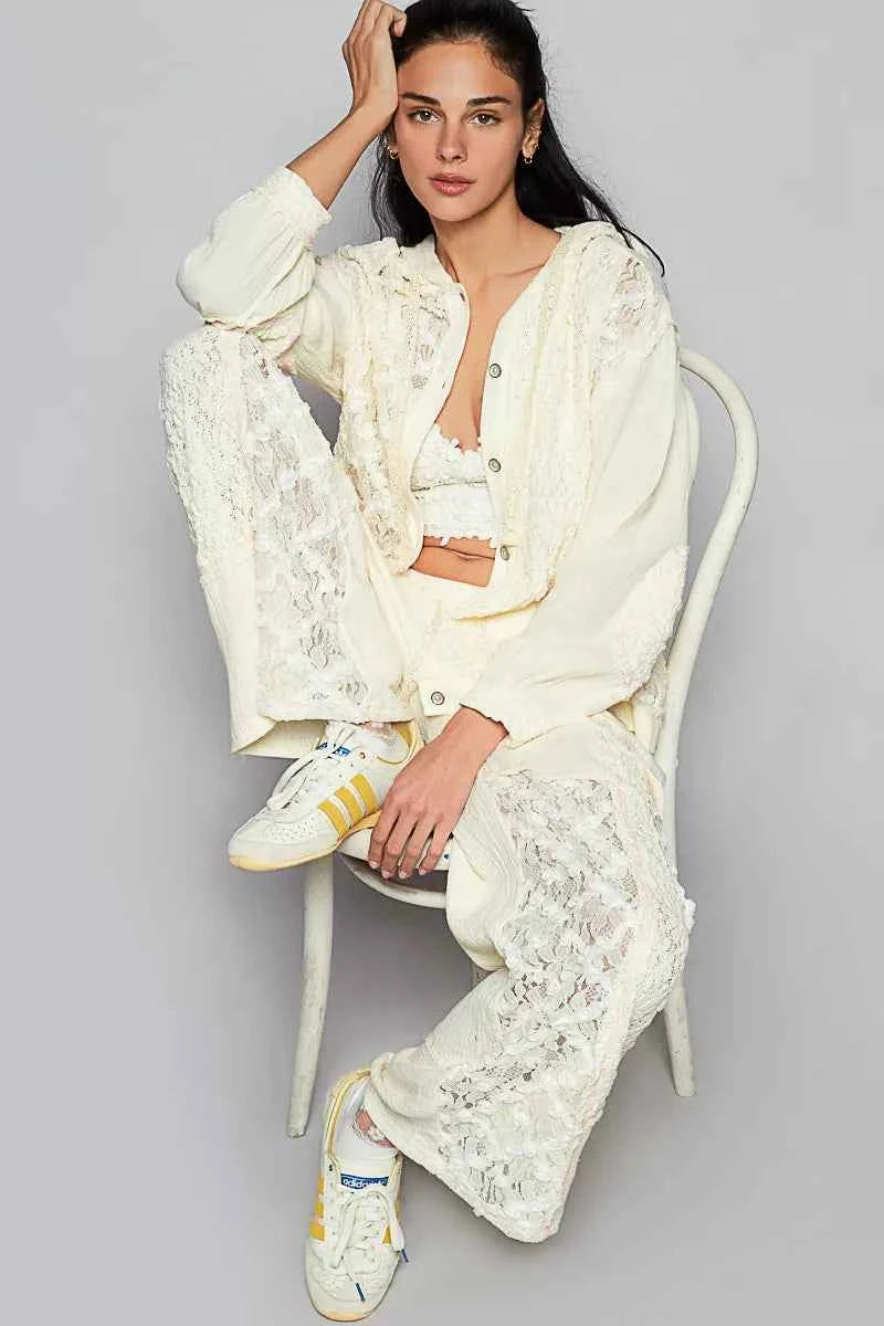 POL Exposed Seam Button Down Hooded Jacket with Lace Detail 8dd0e400-57f6-4064-afa1-ce3bd3085135-Max-Origin
