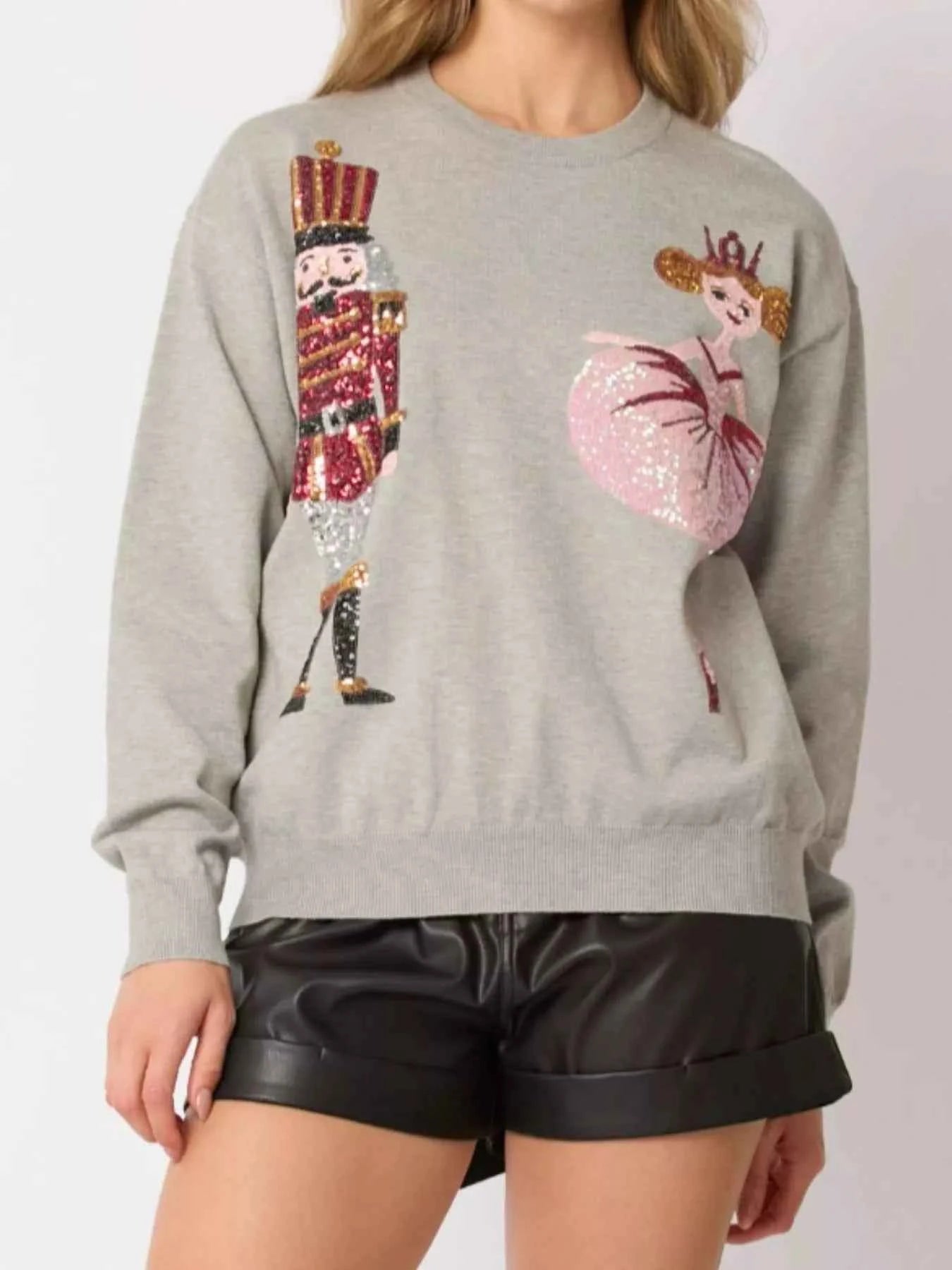 Sequined Nutcracker Long Sleeve Sweatshirt 8dd3c7ab-45b3-4579-804d-55946bd4f9cd-Max-Origin
