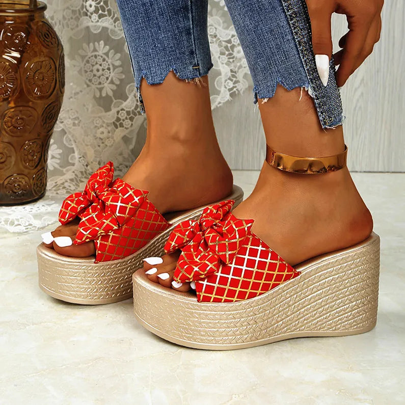 Peep Toe Wedge Sandals Red 8dd55d77-431e-4421-8d82-9efa7f401ef3-Max-Origin