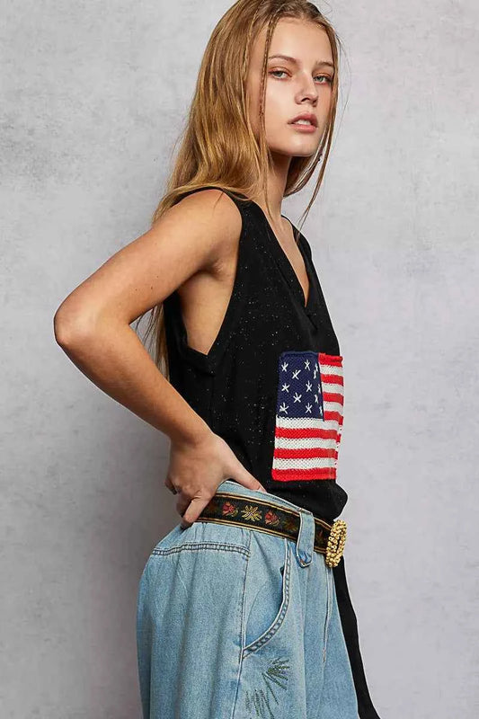 V-Neck Ribbed Tank with American Flag Patch and Star Back Patch 8df40cfe-77cb-44fb-983b-c06e2fb1033f-Max-Origin