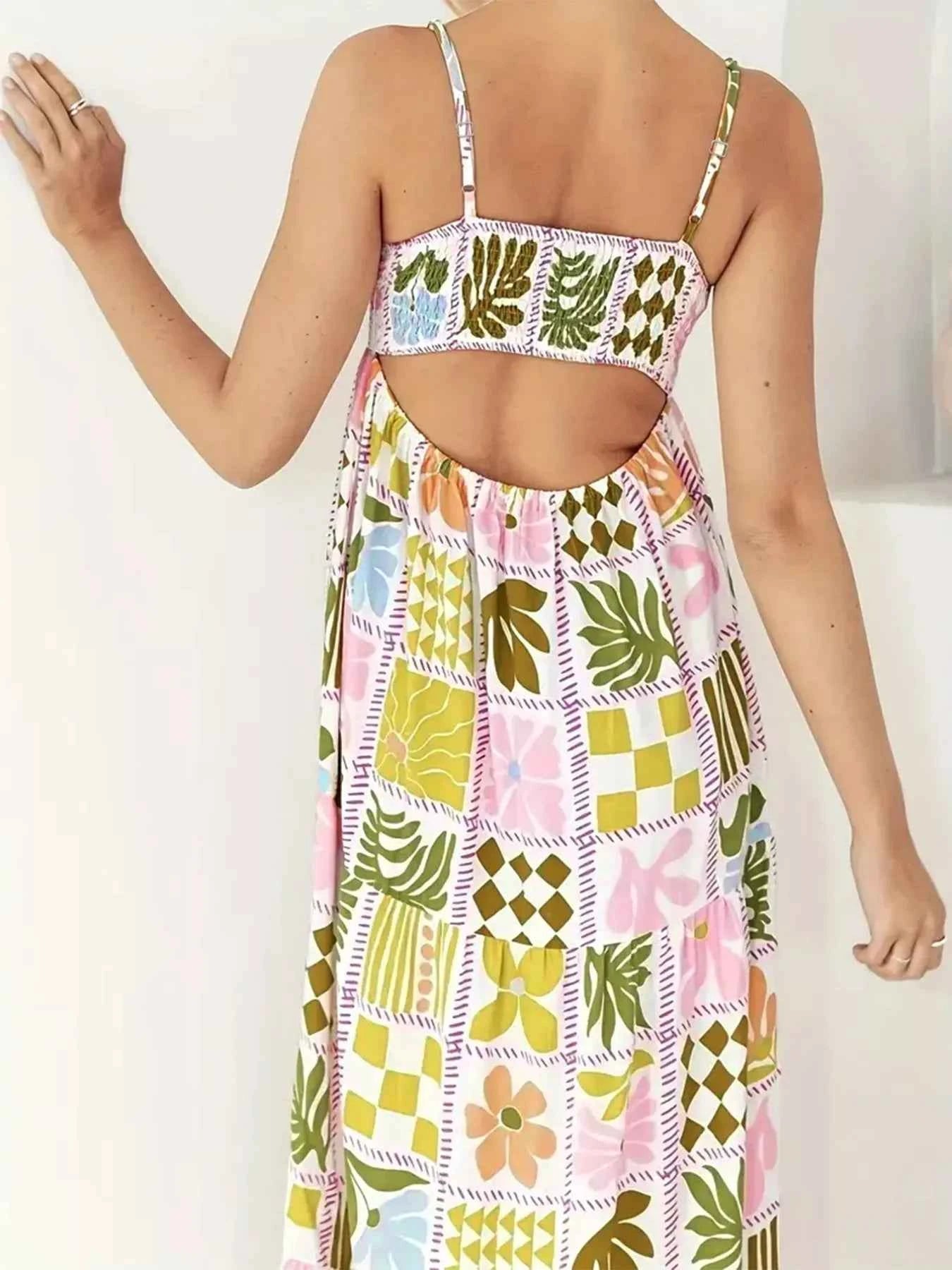 Printed Cutout Back Cami Dress 8e268257-2400-4c69-be06-e880c9d79996-Max-Origin