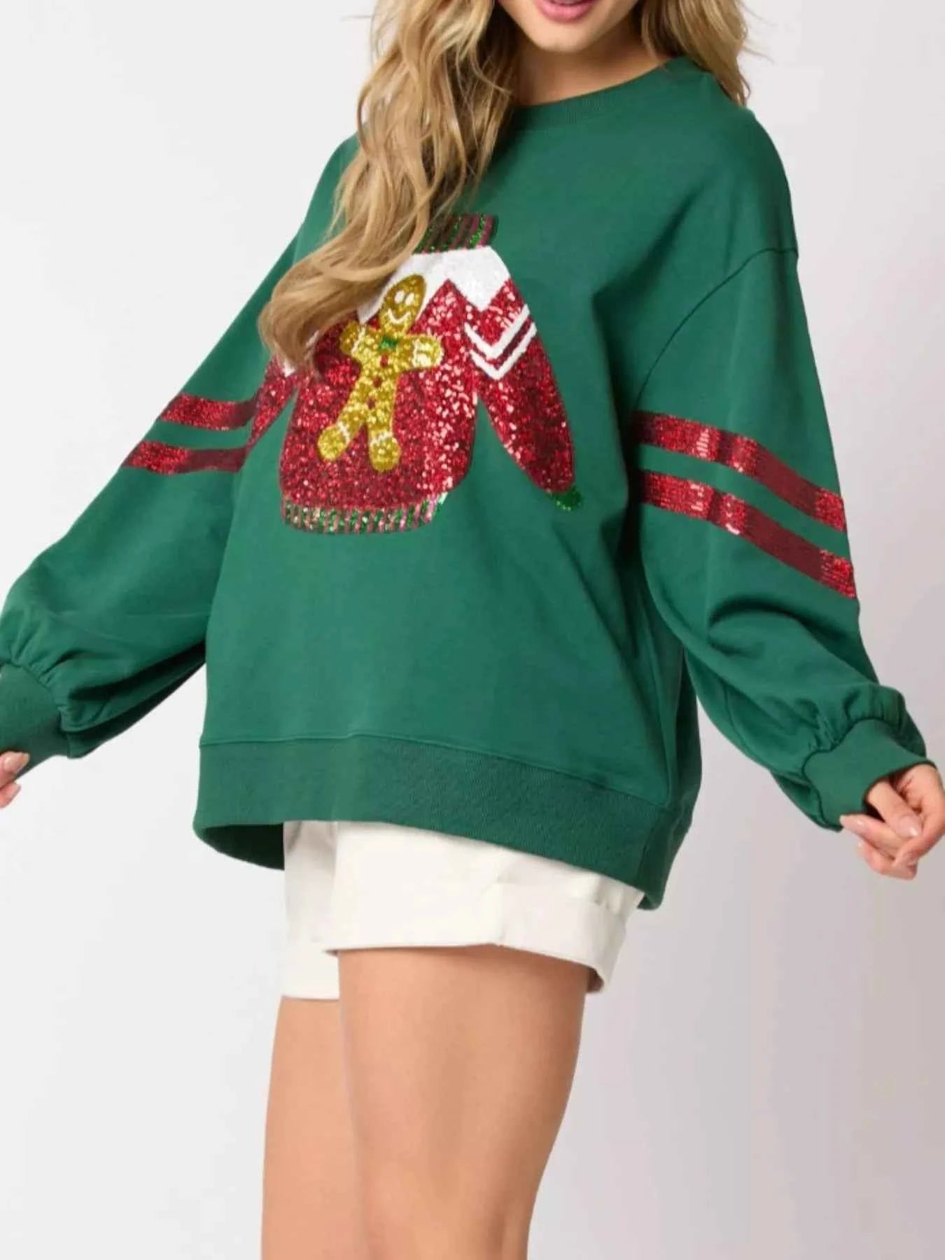 Christmas Sequin Santa Hat Holiday Sweatshirt 8e31678f-ae71-45d5-b62a-42a59bd27184-Max-Origin