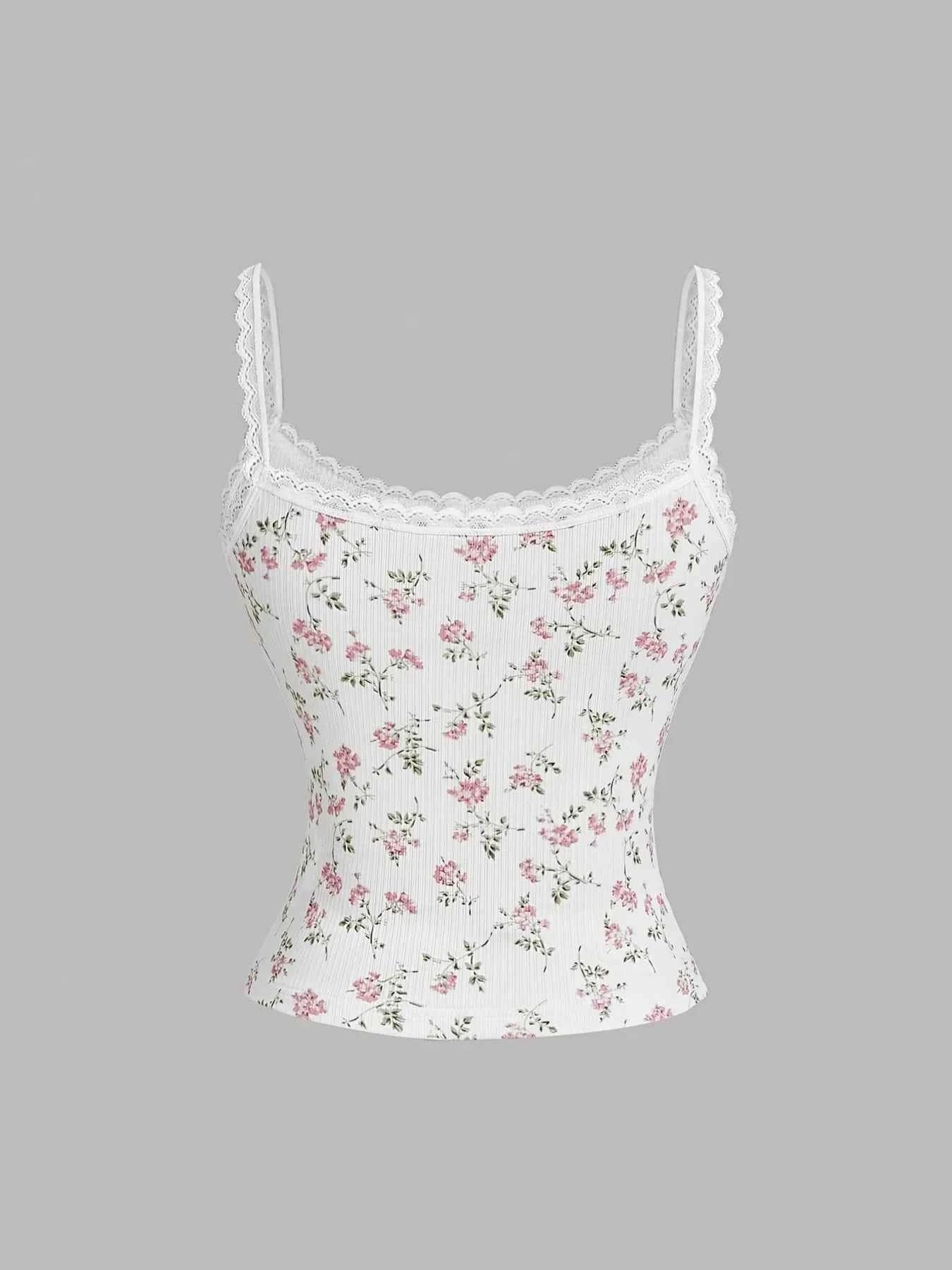 Floral Lace Trim Cami 8e3f15d1e3114ac5bd70e8168508ecff-Max-Origin