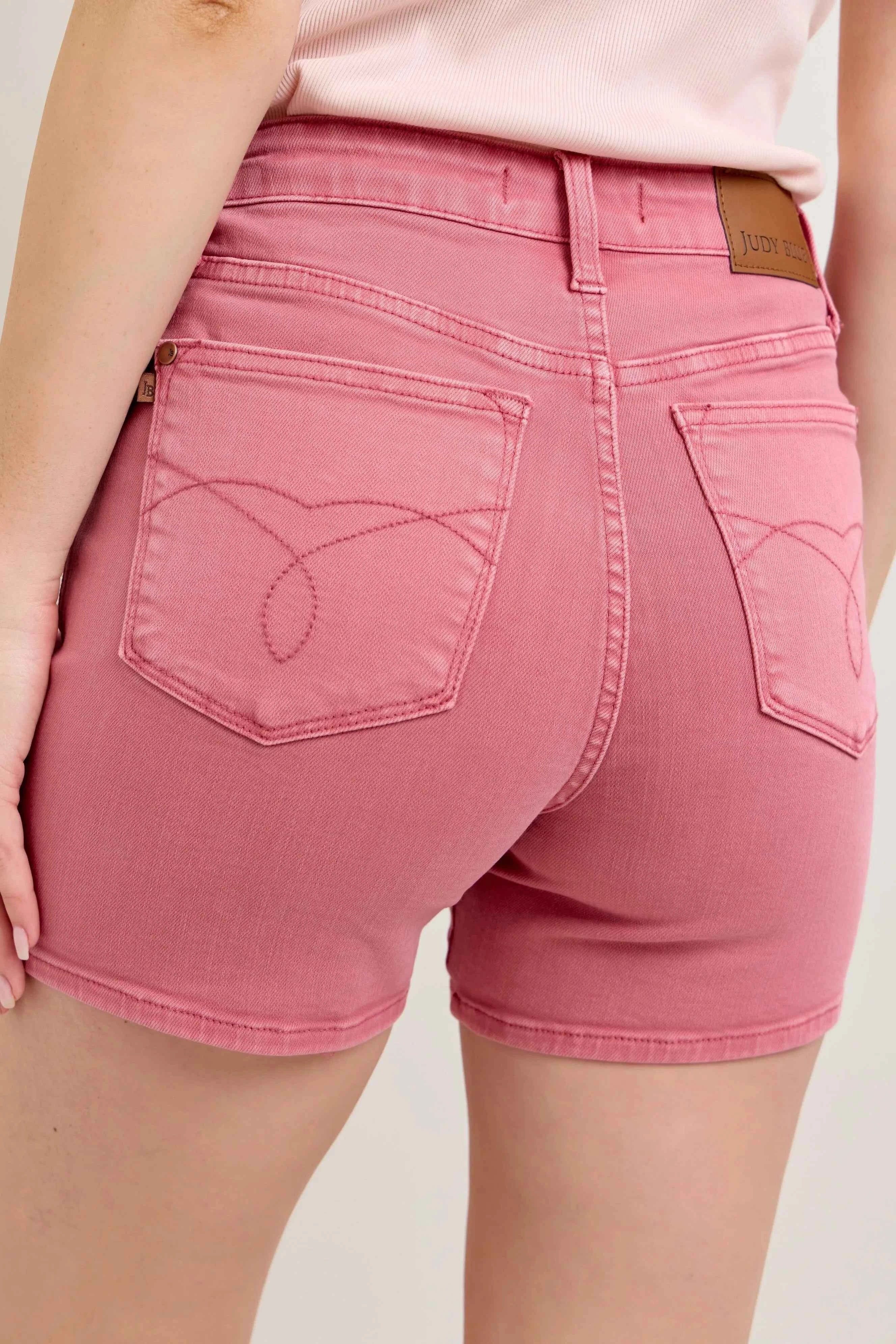 Judy Blue Pink Back Pkt Embroidery Shorts 8e50f86fb0eb46c58e004e9b4176b637-Max-Origin
