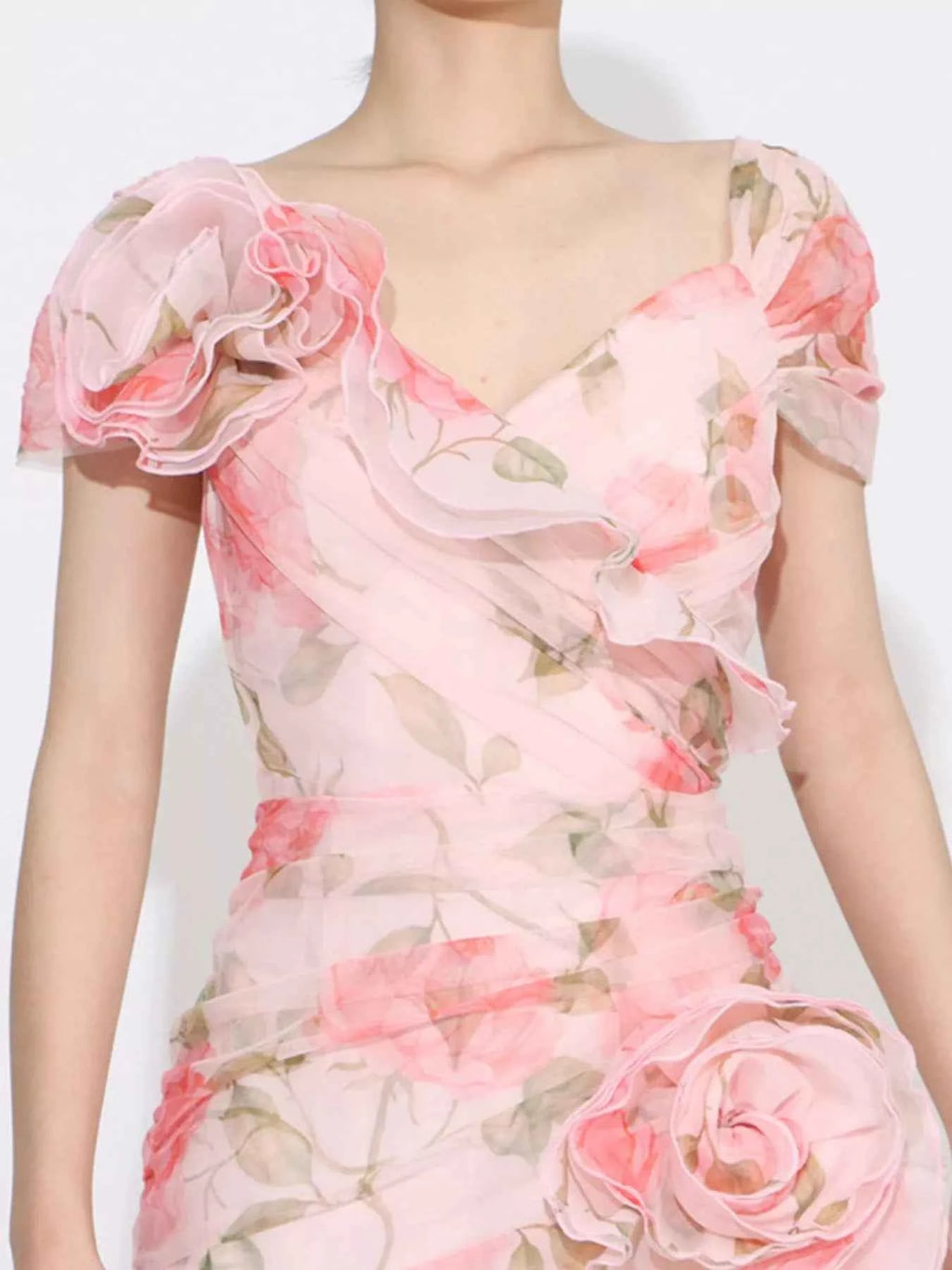 Floral Ruffled Short Sleeve Maxi Dress 8e532443-ca53-487c-a78a-62c596b82492-Max-Origin