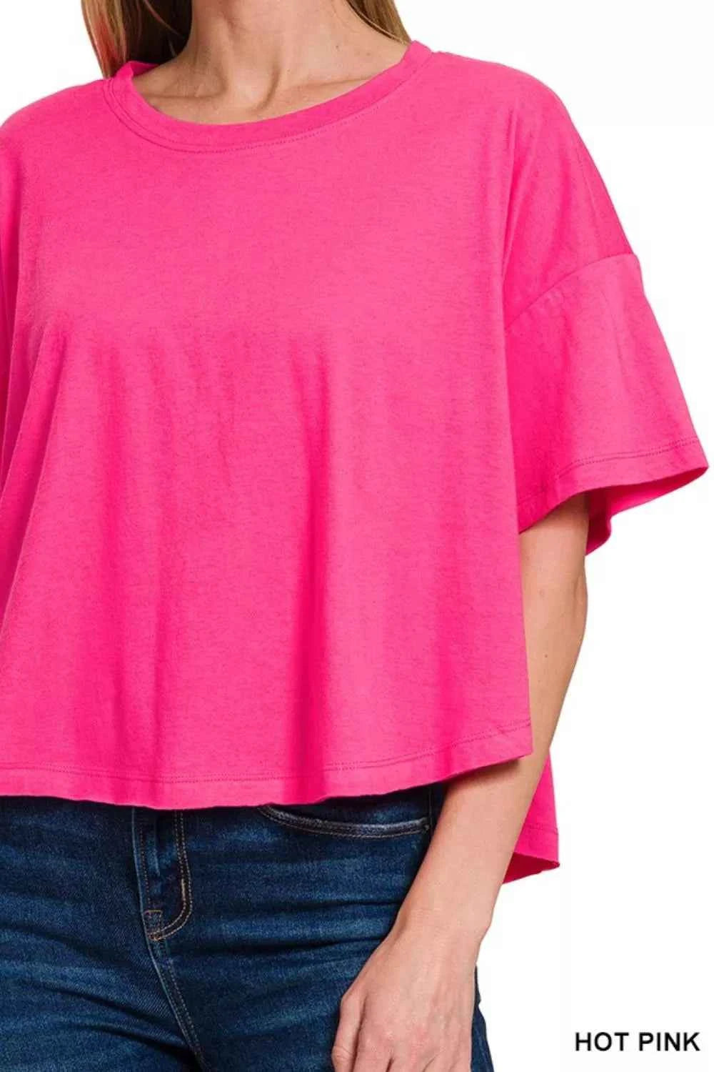 Zenana Cotton Round Neck Short Sleeve T-Shirt 8e59cab4-4fdd-4210-b048-f075c99a0eeb-Max-Origin