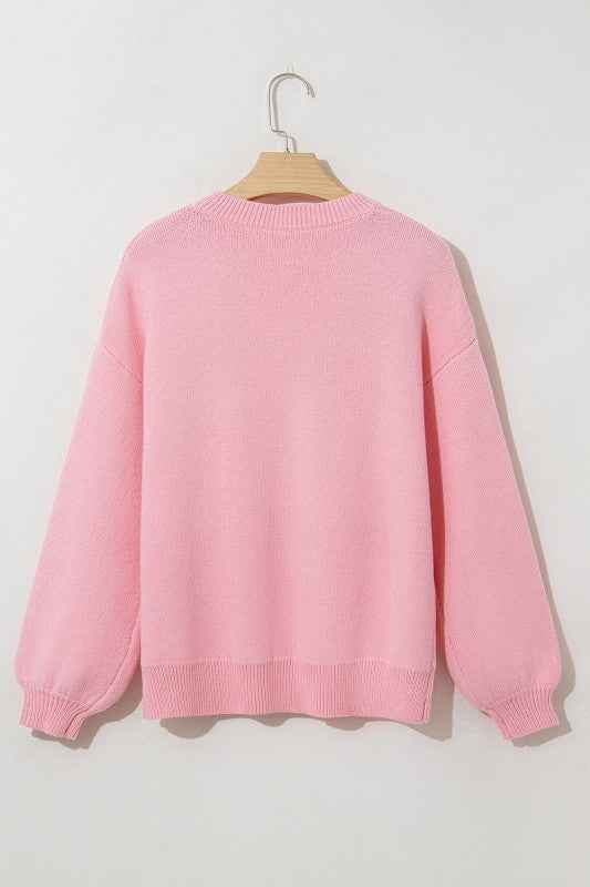 Valentine Bow Long Sleeve Crewneck Sweater 8e5c8de2-9ecf-496a-8170-44c0f0a05b57