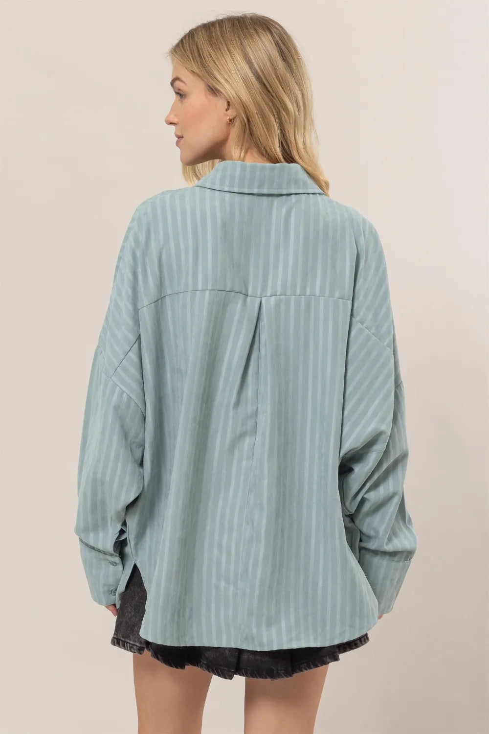 Stripe Button Down Long Sleeve Oversized Shirt 8e7648ce-5310-4f01-b837-057f1f3112fe-Max