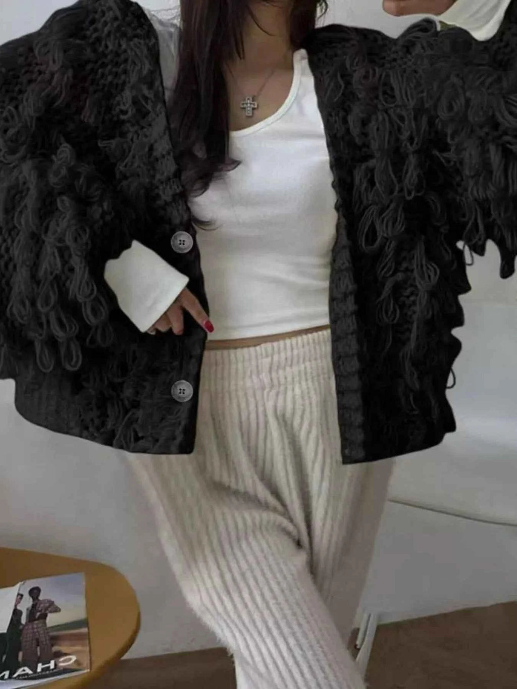 Fringe Button Up Cardigan 8e792555-8dbe-48e6-b87a-c38f97948a8d-Max-Origin