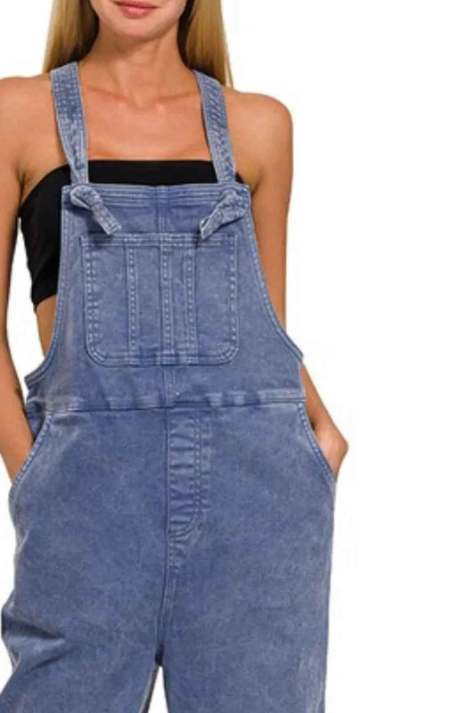 Washed Knot Strap Relaxed Fit Overalls 8e8a8213-9cb1-4229-9a04-fdf7af7ce634-Max-Origin