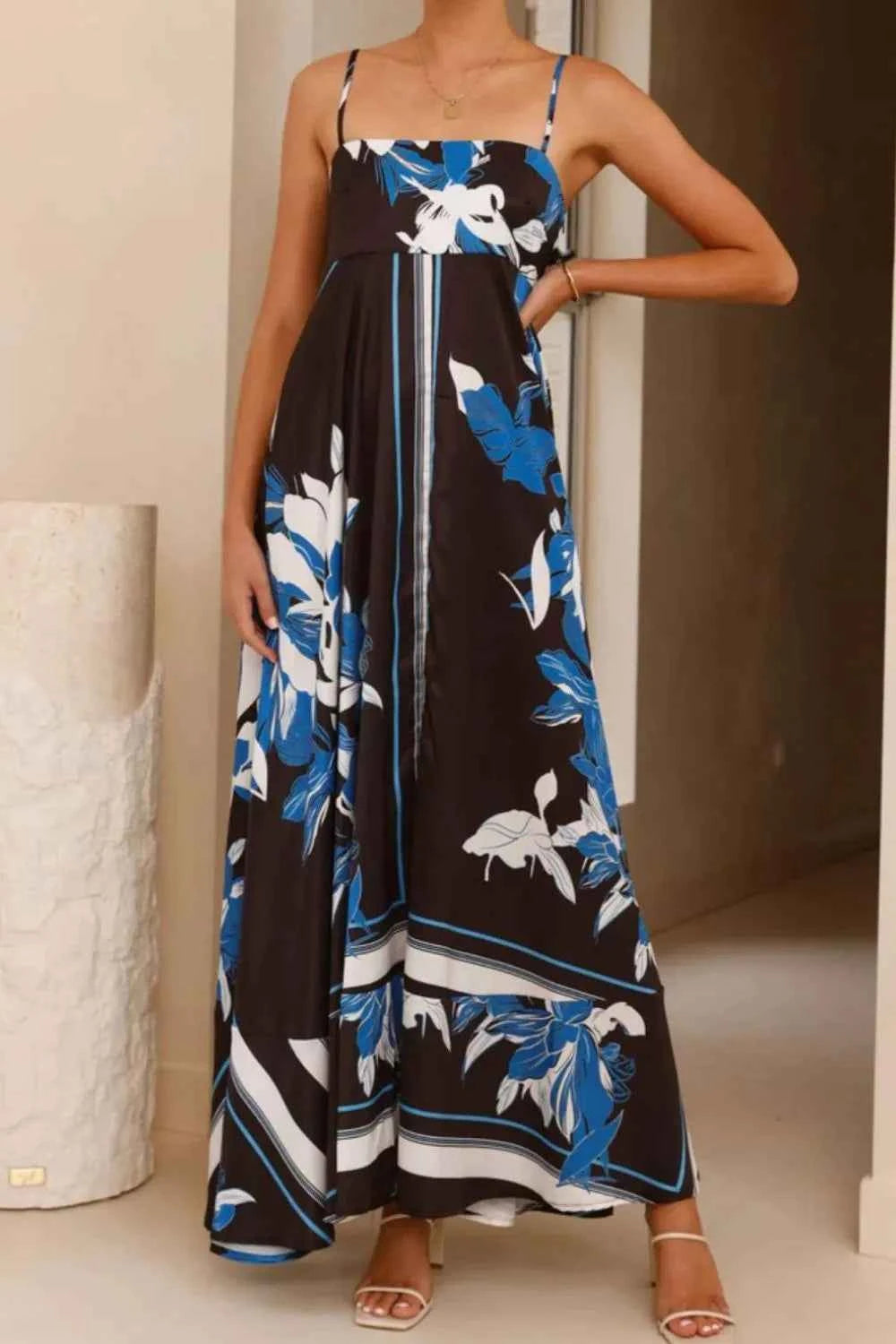 Printed Square Neck Cami Maxi Dress Black And Blue Print 8eaffca4-e6dc-4909-bfba-77bb72b39ae8-Max-Origin