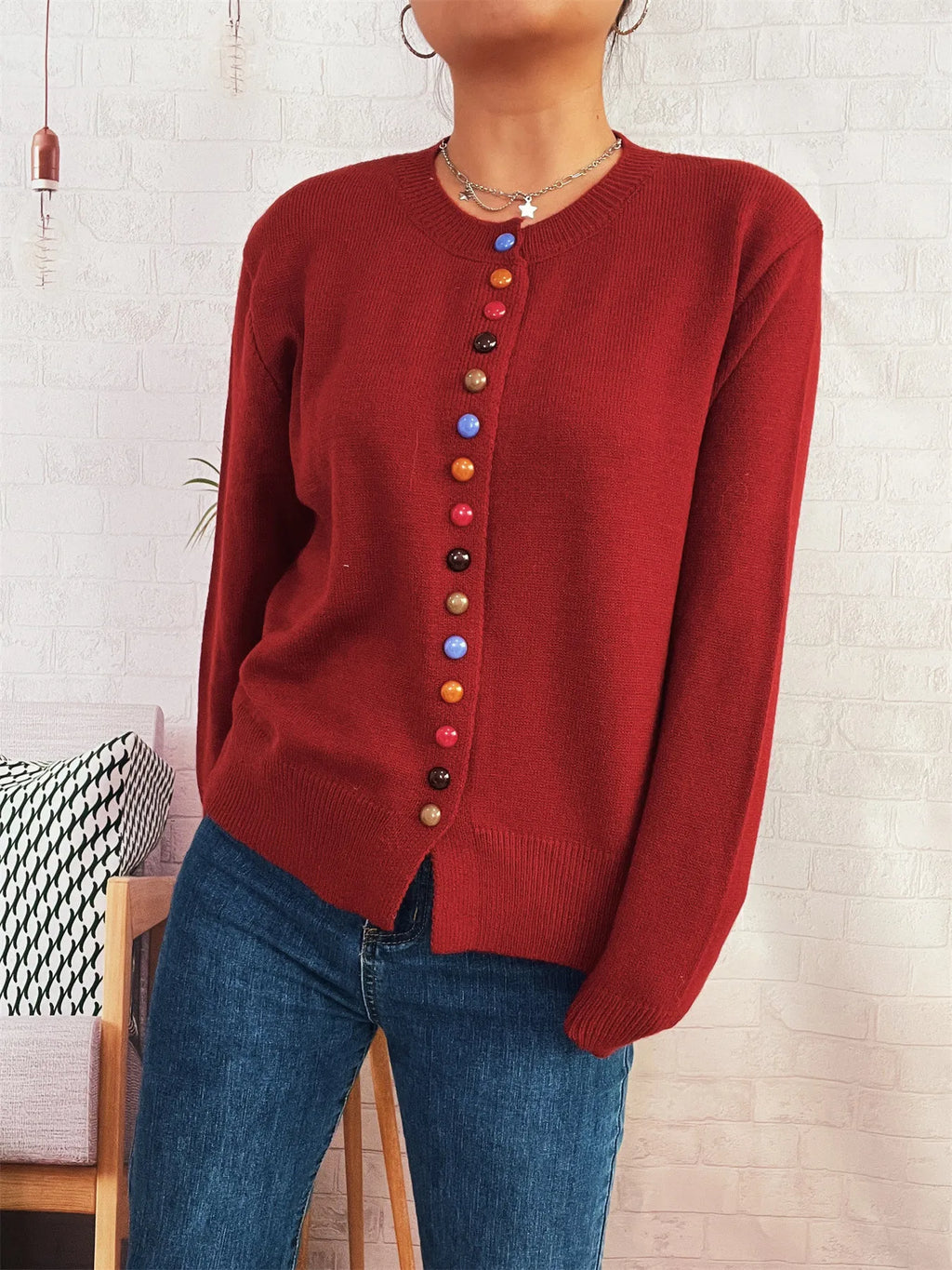Button Up Long Sleeve Cardigan 8ebb8be146ee42459527c22243c327ab-Max-Origin