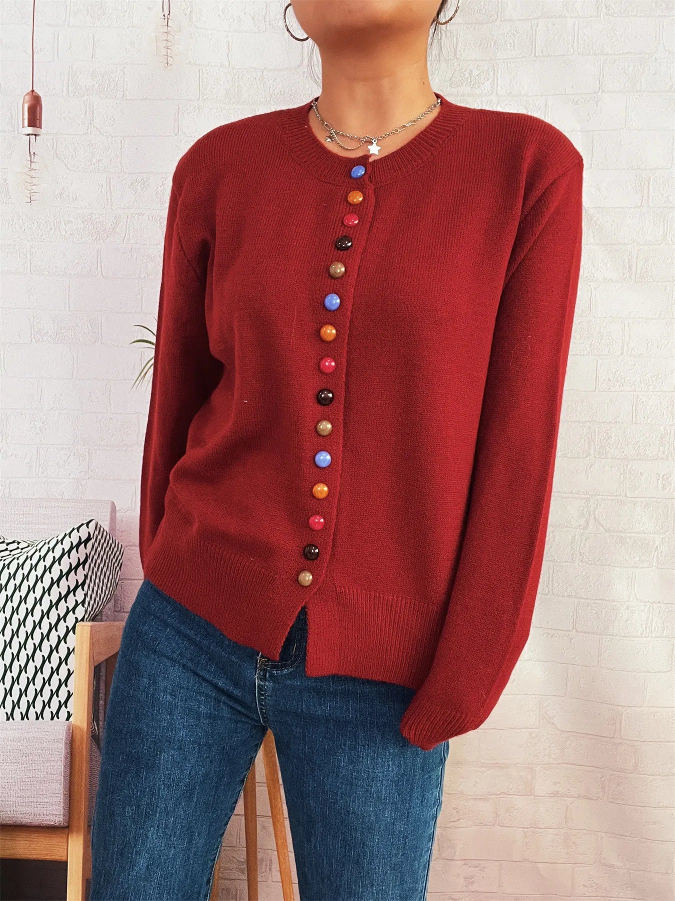 Button Up Long Sleeve Cardigan 8ebb8be146ee42459527c22243c327ab-Max-Origin