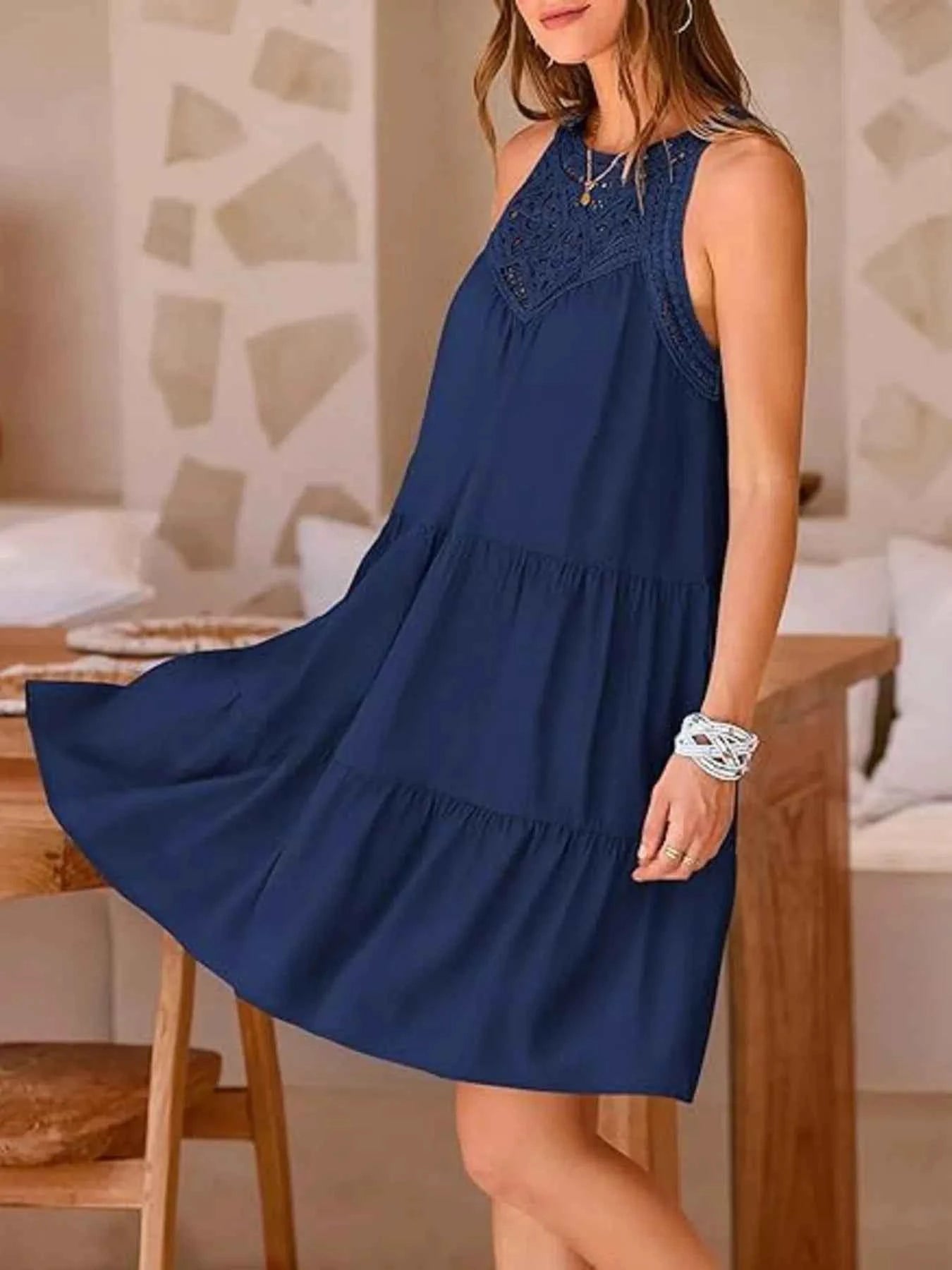 Crochet Lace Tiered Summer Dress 8ebff6beb3c84f34951b3a93717719a6-Max-Origin