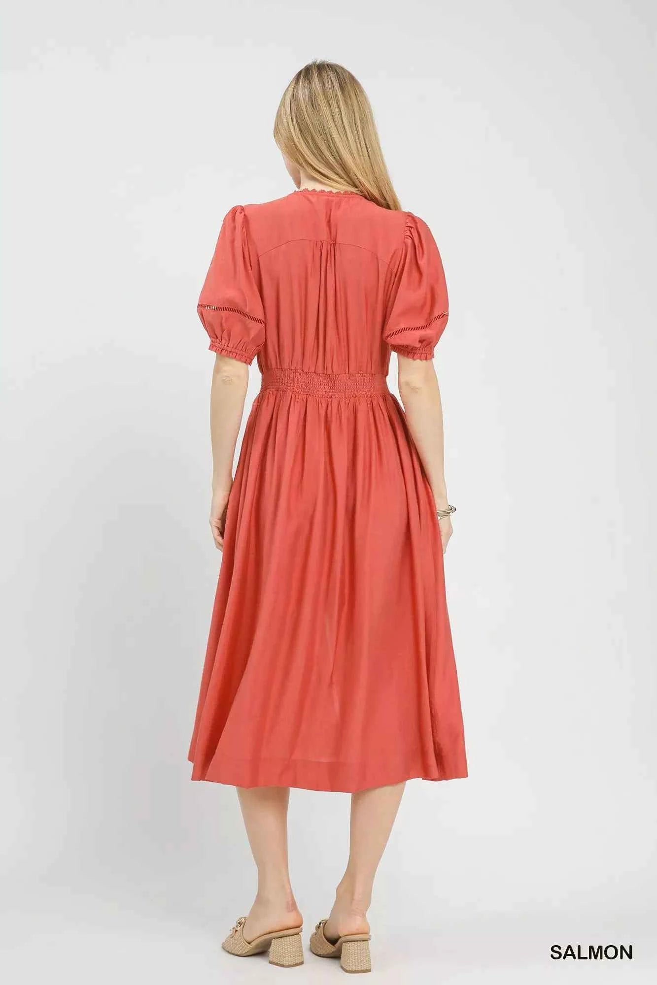 Umgee Zip-Front Smocked Waist Midi Dress 8ecee7ca-c5f6-4843-9ebf-af9ea2f9102e-Max-Origin