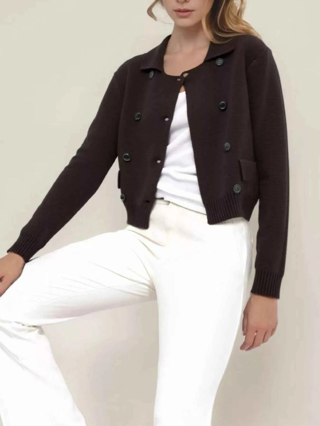 Double-Breasted Knit Cardigan 8ed1307b-0007-499b-ad3d-403b975682d0-Max-Origin